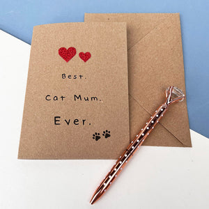 Best Cat Mum Ever Greetings Card