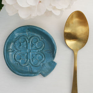 Moroccan Style Teal Spoon Rest