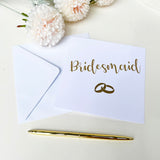 Bridesmaid Greetings Card