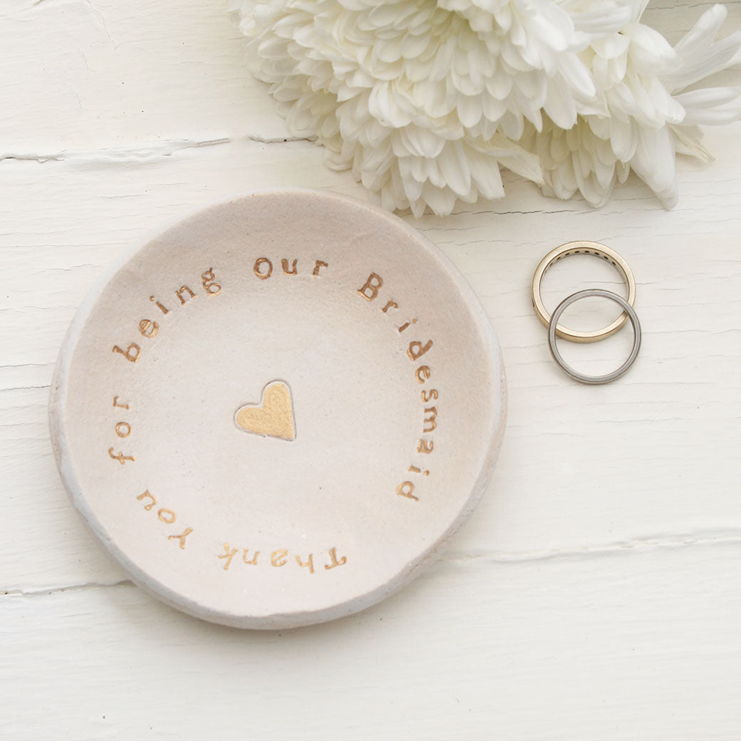 Personalized Pottery Ring Dish