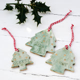 Set Of Personalised Christmas Tree Decorations