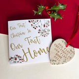 First Home Christmas Hanging Heart