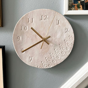 Cream Lace Wall Clock