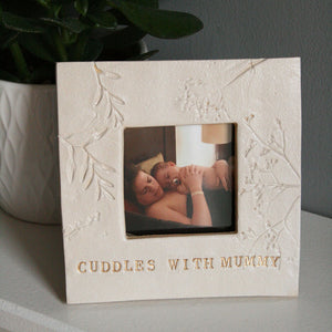 Cuddles With Mummy Ceramic Frame