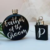 Groomsmen Party Hip Flask And Key Ring Gift Set