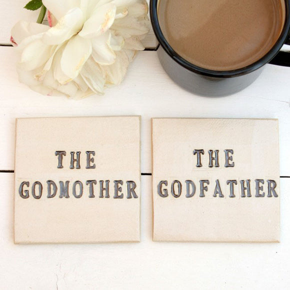The Godfather/Godmother Coaster - Godparent Gift Set