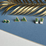 Ceramic Green Earring Set