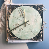 Green And Gold Ceramic Wall Clock