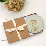 Green and Gold Wild Flower Coasters