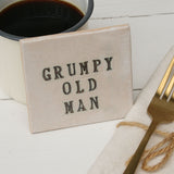 Grumpy Old Man Ceramic Coaster