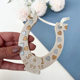 Silver And Gold Hearts Horseshoe