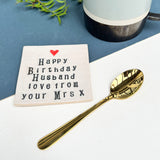 Happy Birthday Husband Coaster