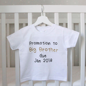 Promotion To Big Brother Or Sister Reveal T Shirt