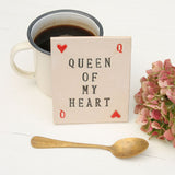 Queen Of Hearts Ceramic Coaster