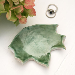 Leaf Shaped Ceramic Dish