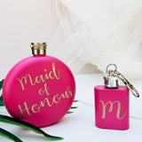Bridal Party Hip Flask And Key Ring Gift Set