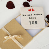 Me and Mummy Love You Ceramic Coaster - Mummy, Bump or Daddy