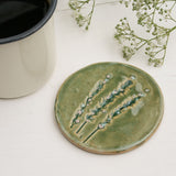 Green Meadow Wild Flower Ceramic Coasters