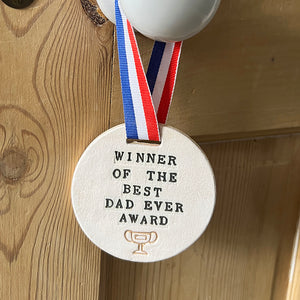 Best Dad Ever Award Medal