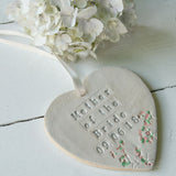 Mother of the Bride Ceramic Heart