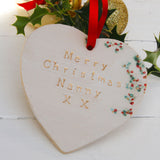 Merry Christmas Grandad Ceramic Heart