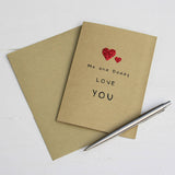 Me and Daddy Love You Card - Mother's Day Card From You And Your Little One