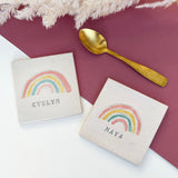 Personalised Rainbow Ceramic Coaster