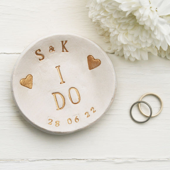Personalised 'I Do' Wedding Ring Dish