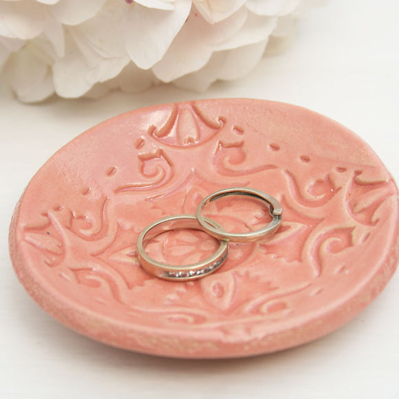 Moroccan Style Pink Ring Dish