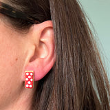 Ceramic Red Earring Set