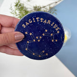 Blue Zodiac Constellation Star Sign Coaster