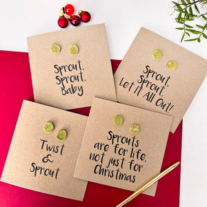 Handmade Sprout Christmas Cards