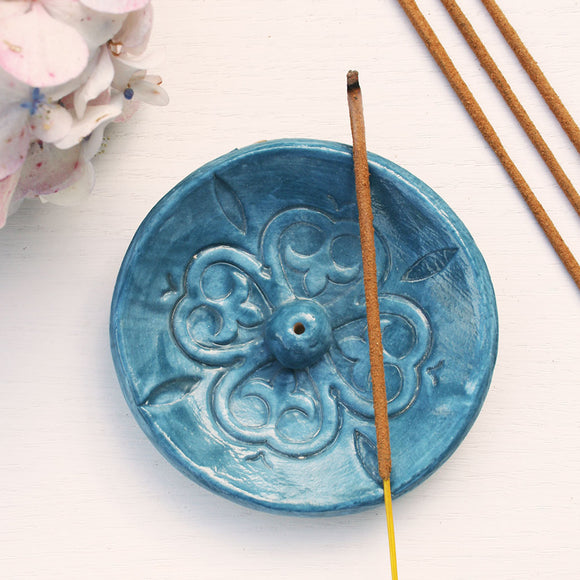Moroccan Style Teal Incense Dish