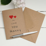 We Love You Nanny Card