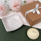 White Wild Flower Candle Holder