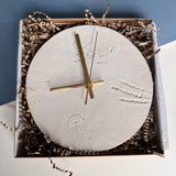 White Wild Flower Wall Clock