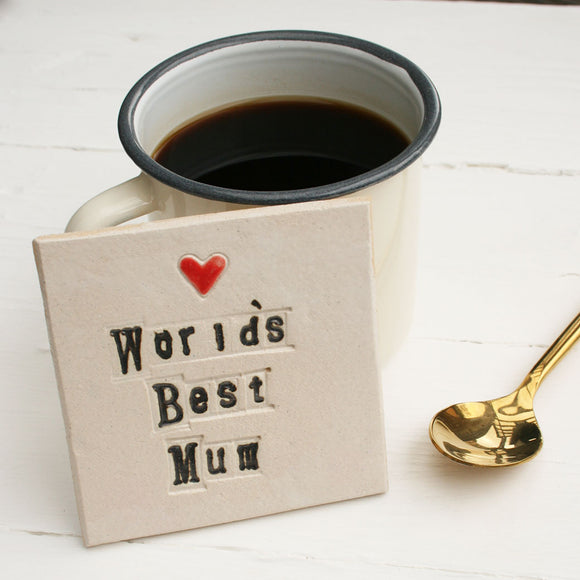 World's Best Mum Ceramic Coaster